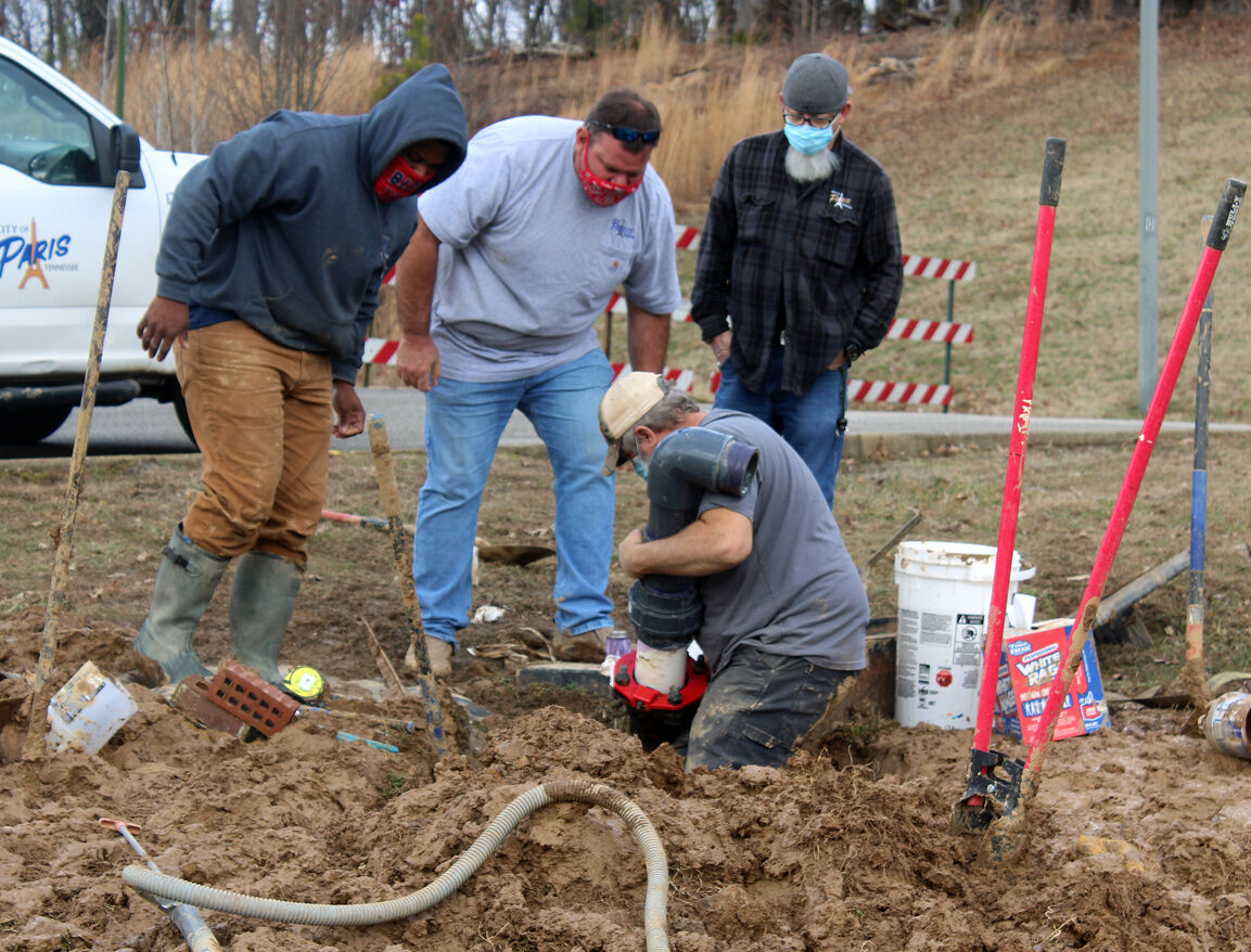 Repairs near Paris Civic Center continue